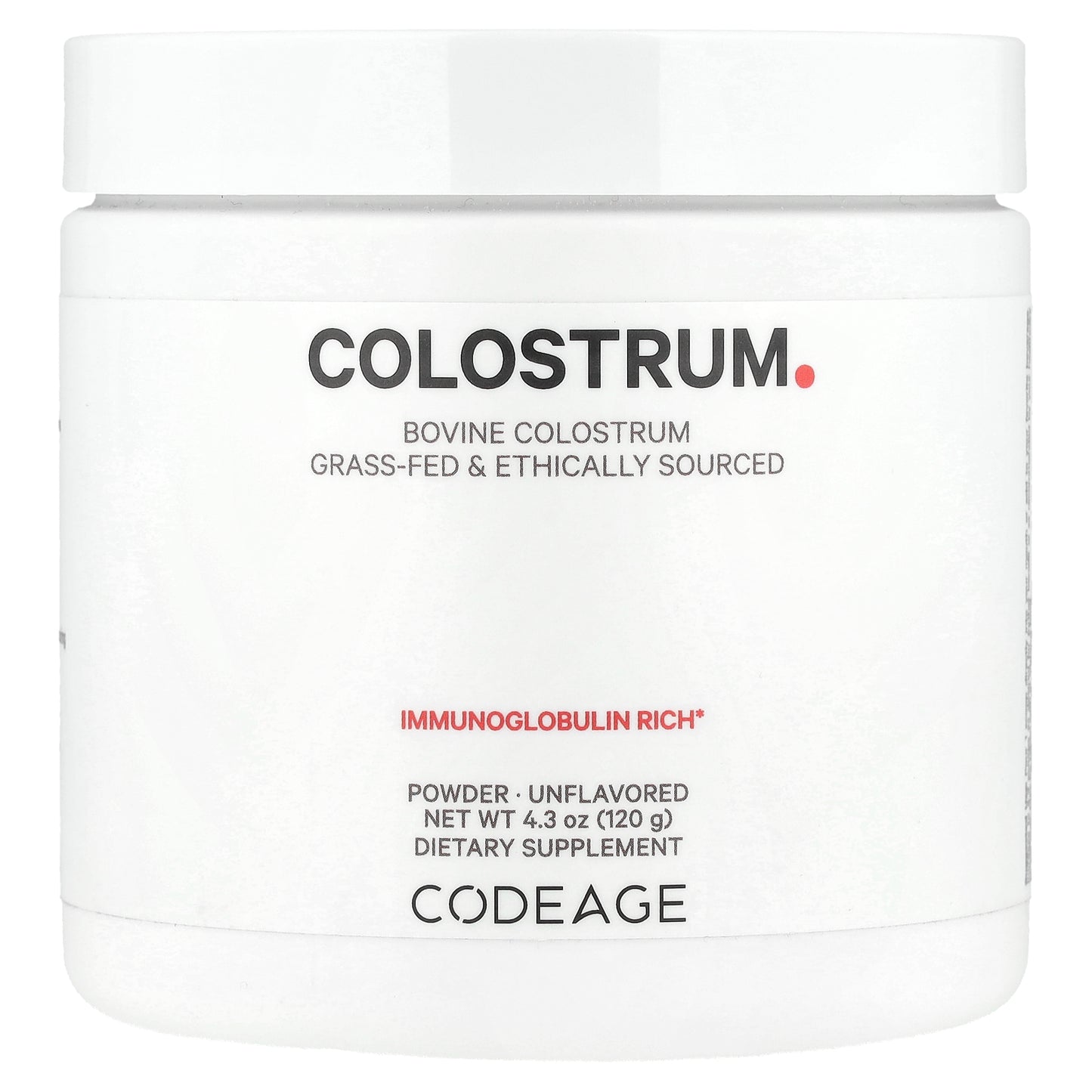 Codeage, Colostrum Powder, Unflavored, 4.3 oz (120 g)
