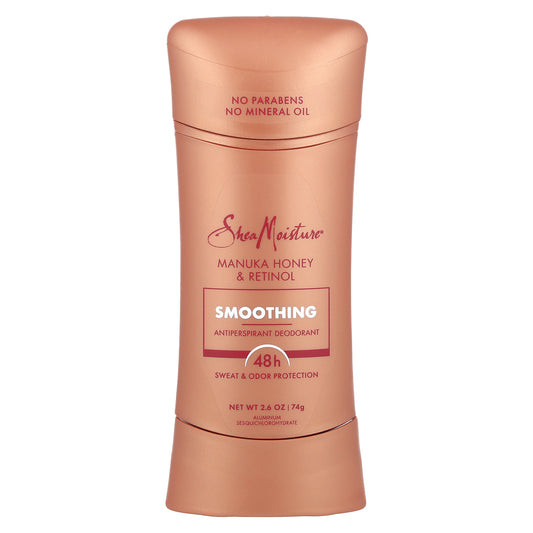 SheaMoisture, Antiperspirant Deodorant, Smoothing, Manuka Honey & Retinol , 2.6 oz (74 g)