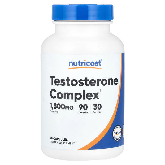 Nutricost, Testosterone Complex, 1,800 mg, 90 Capsules (600 mg per Capsule)