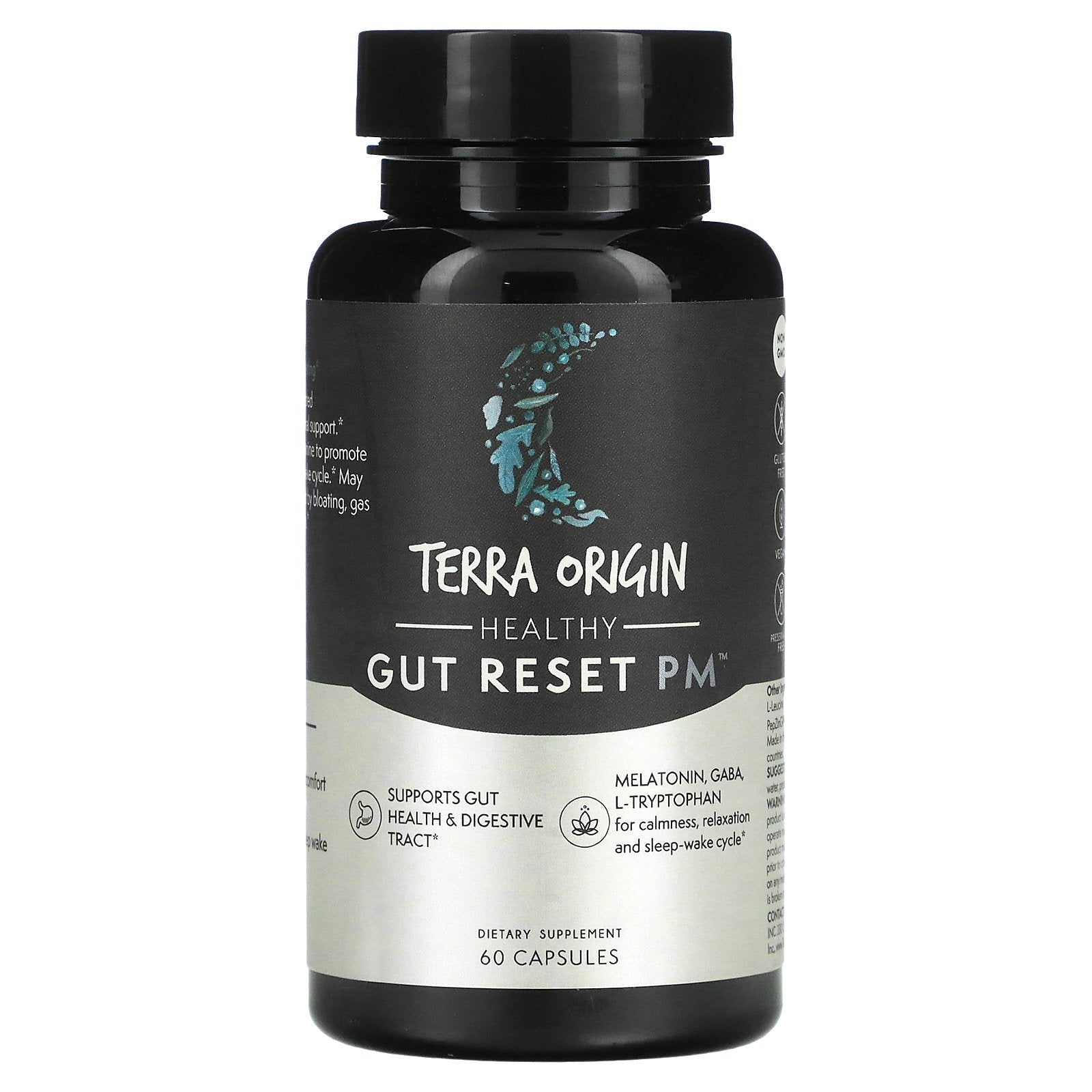 Terra Origin, Healthy Gut Reset PM, 60 Capsules