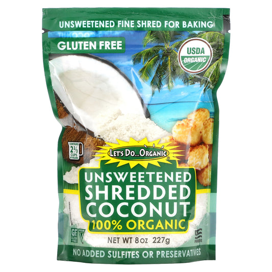 Edward & Sons, Let's Do Organic, 100% Organic Unsweetened Shredded Coconut, 8 oz (227 g)