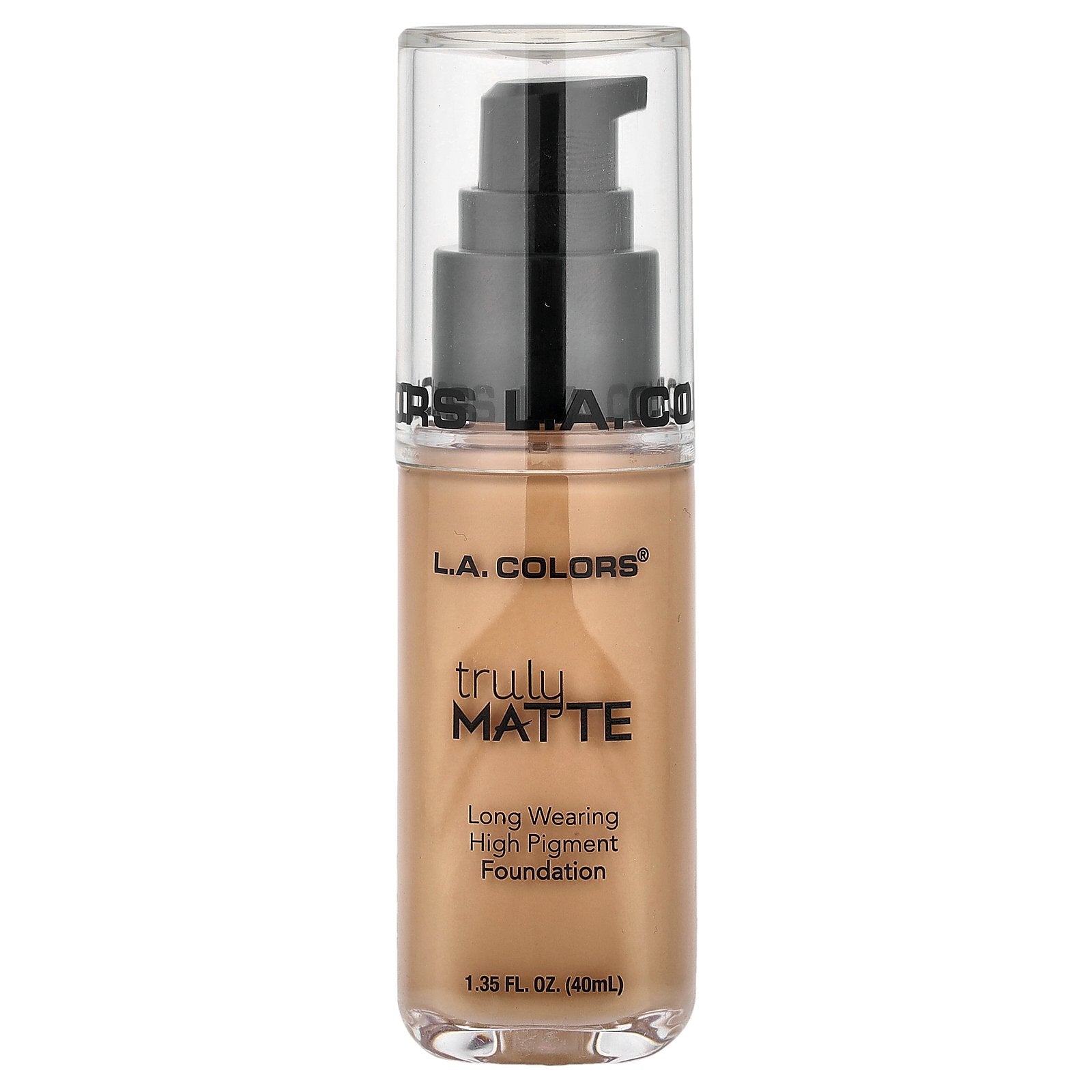 L.A. Colors, Truly Matte Foundation, CLM358 Warm Honey, 1.35 fl oz (40 ml)