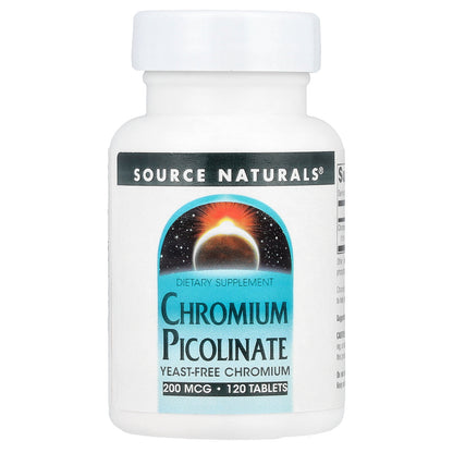 Source Naturals, Chromium Picolinate , 200 mcg, 120 Tablets