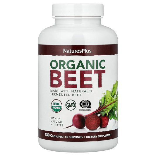 NaturesPlus, Organic Beet, 180 Capsules (666 mg per Capsule)
