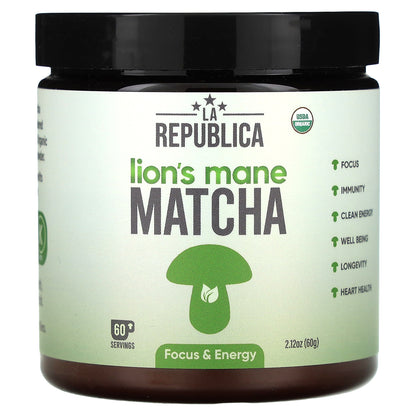 La Republica, Lion's Mane Matcha, 2.12 oz (60 g)