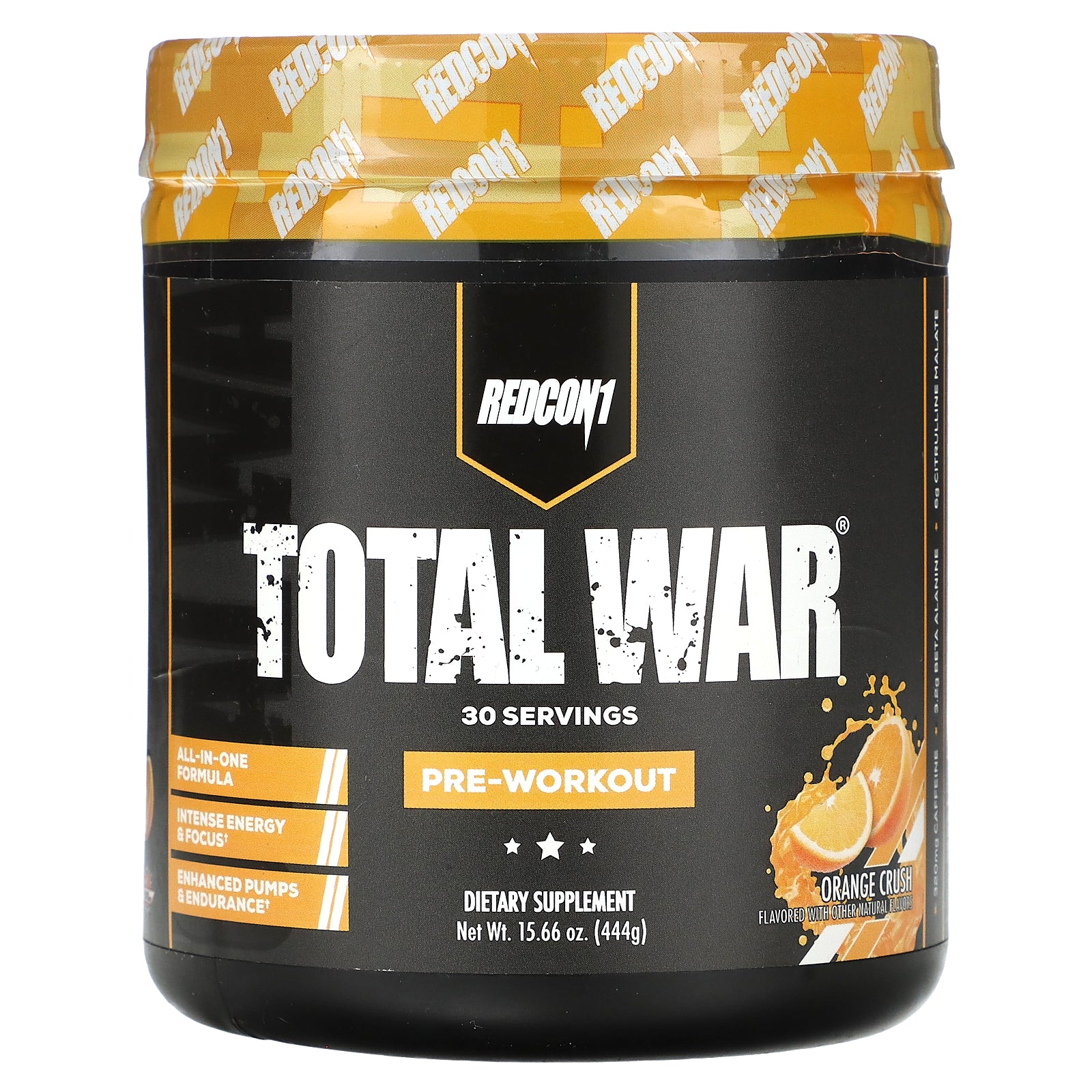 Redcon1, Total War, Pre-Workout, Orange Crush, 15.66 oz (444 g)