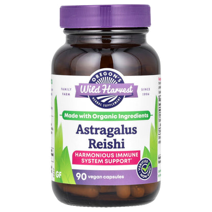 Oregon's Wild Harvest, Astragalus Reishi, 90 Vegan Capsules