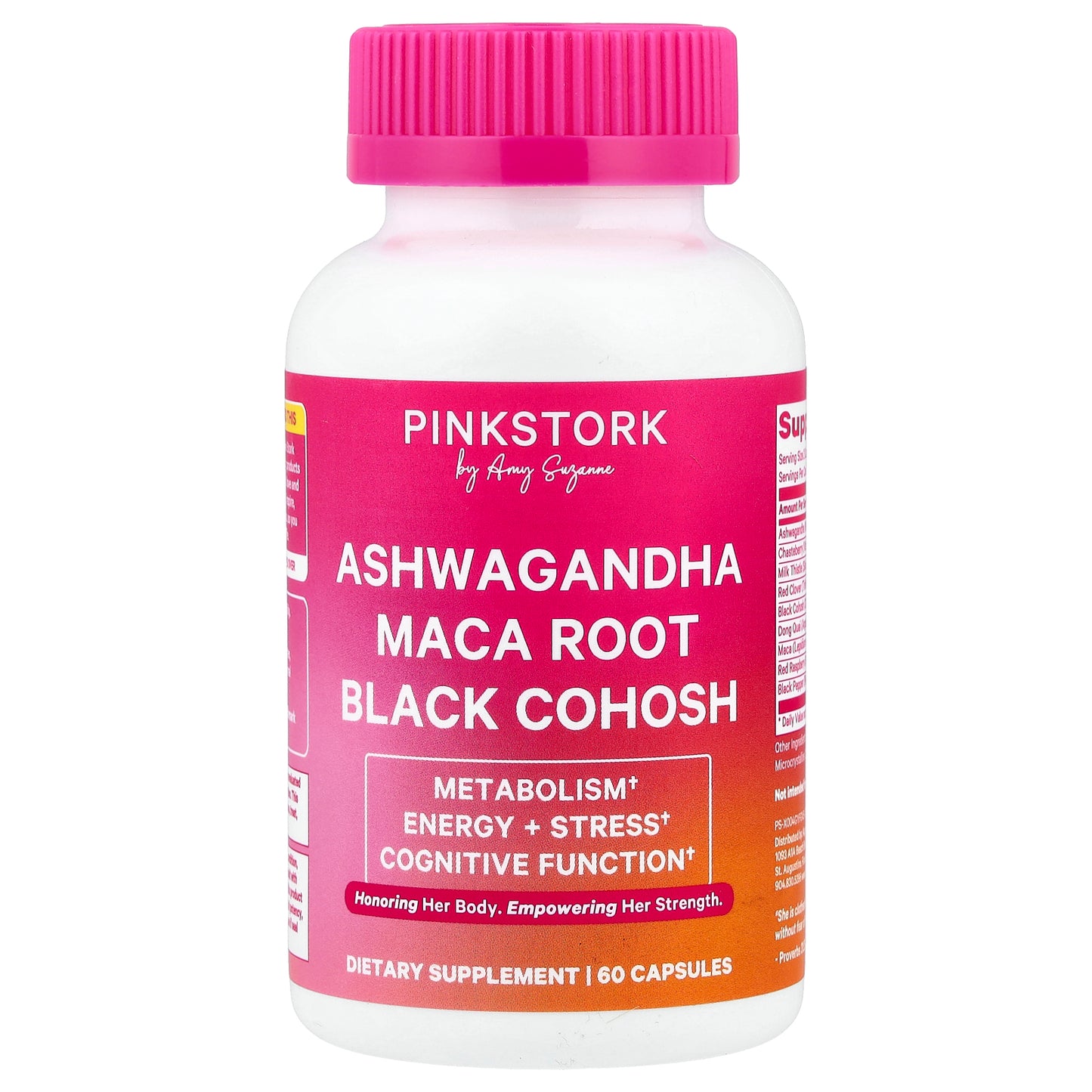 Pink Stork, Ashwagandha Maca Root Black Cohosh, 60 Capsules