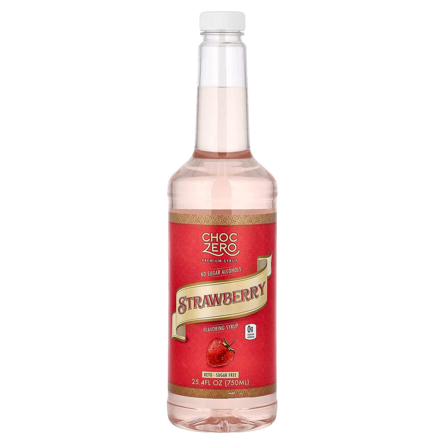 ChocZero, Premium Syrup, Strawberry, Sugar Free, 25.4 fl oz (750 ml)