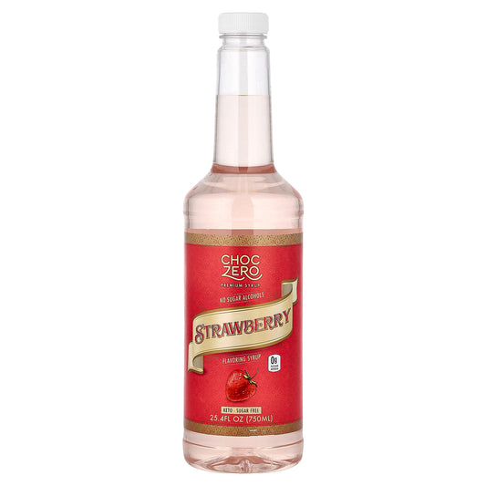 ChocZero, Premium Syrup, Strawberry, Sugar Free, 25.4 fl oz (750 ml)