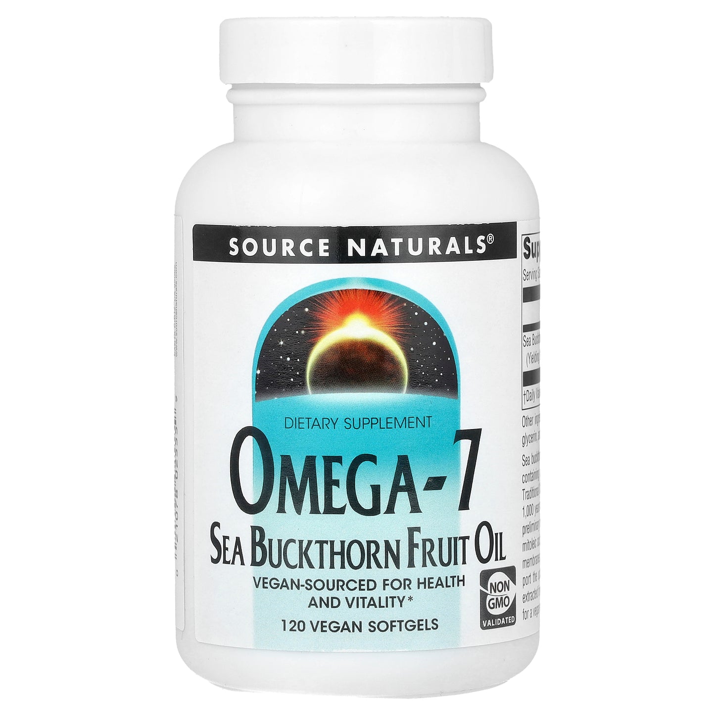 Source Naturals, Omega-7, Sea Buckthorn Fruit Oil, 500 mg, 120 Vegan Softgels