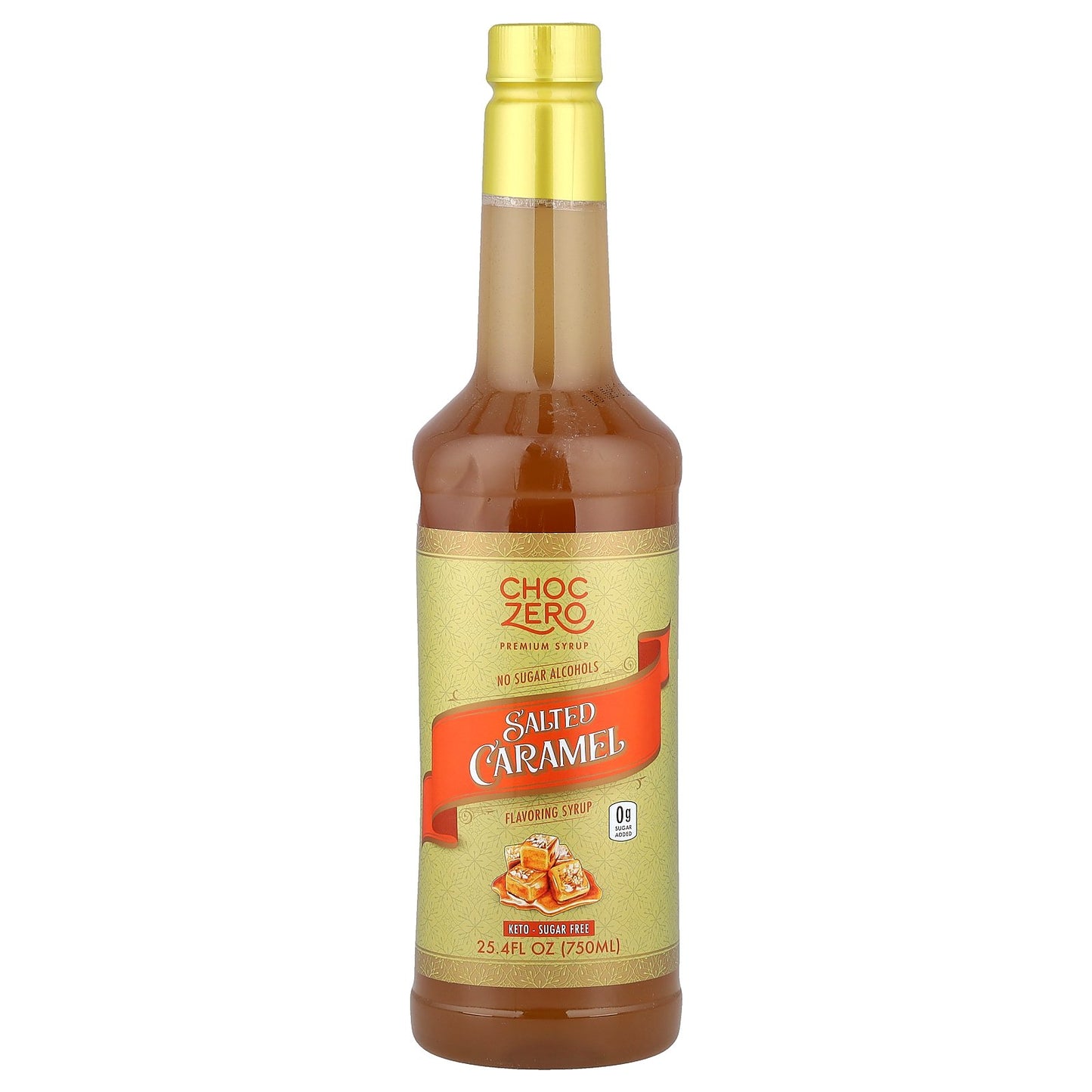 ChocZero, Premium Syrup, Salted Caramel, Sugar Free, 25.4 fl oz (750 ml)