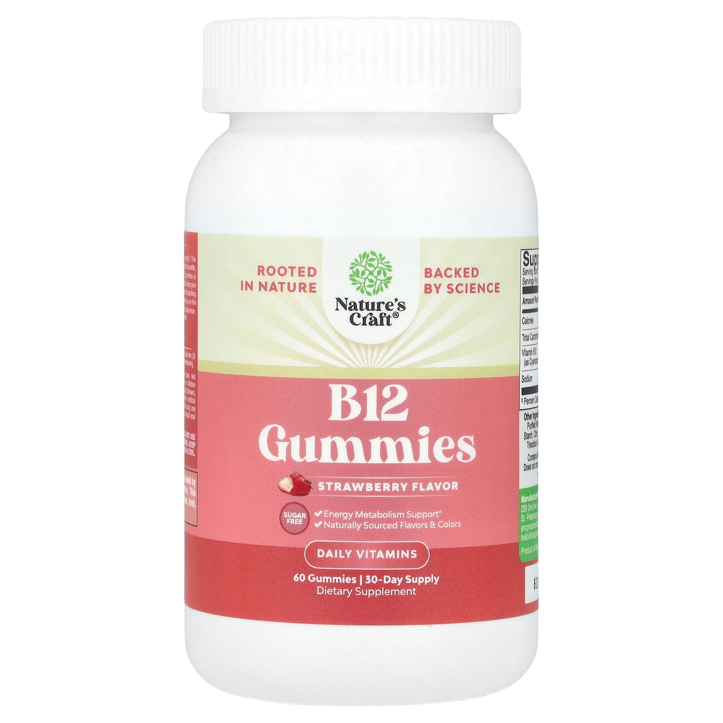 Nature's Craft, B12 Gummies, Strawberry, 60 Gummies