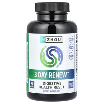 Zhou Nutrition, 3 Day Renew, Digestive Health Reset, 27 Veg Caps