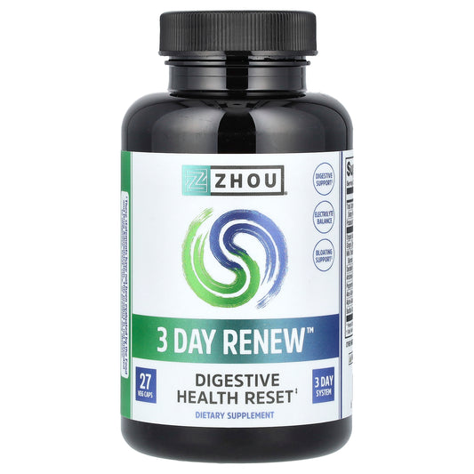 Zhou Nutrition, 3 Day Renew, Digestive Health Reset, 27 Veg Caps