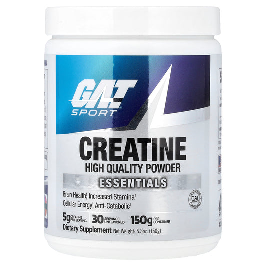 GAT, Sport, Essentials, Creatine Powder, Unflavored, 5.3 oz (150 g)