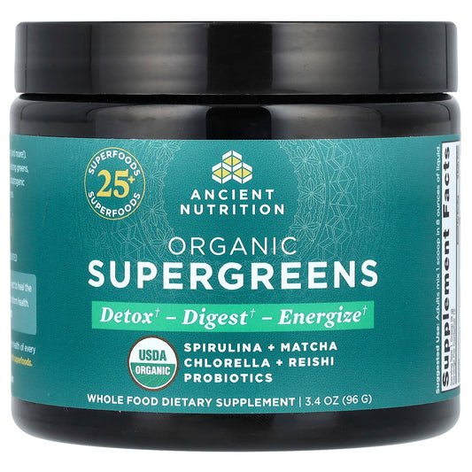 Ancient Nutrition, Organic SuperGreens, 3.4 oz (96 g)