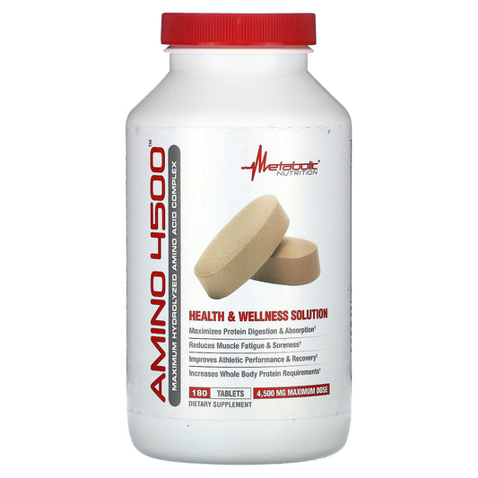 Metabolic Nutrition, Amino 4500, 180 Tablets