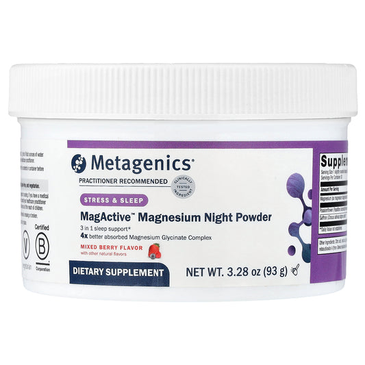 Metagenics, MagActive™ Magnesium Night Powder, Mixed Berry, 3.28 oz (93 g)