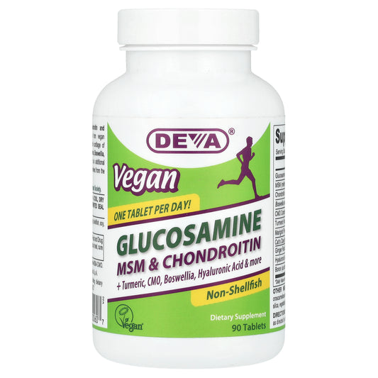 Deva, Vegan Glucosamine MSM & Chondroitin, 90 Tablets