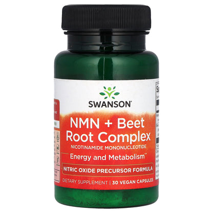 Swanson, NMN + Beet Root Complex, 30 Vegan Capsules