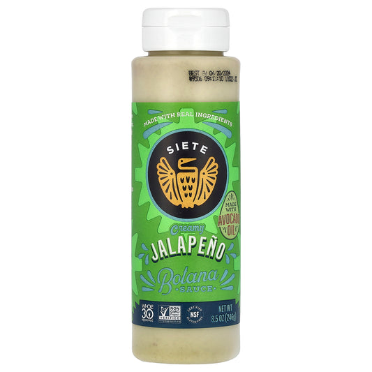 Siete, Creamy Jalapeno Botana Sauce, 8.5 oz (246 g)