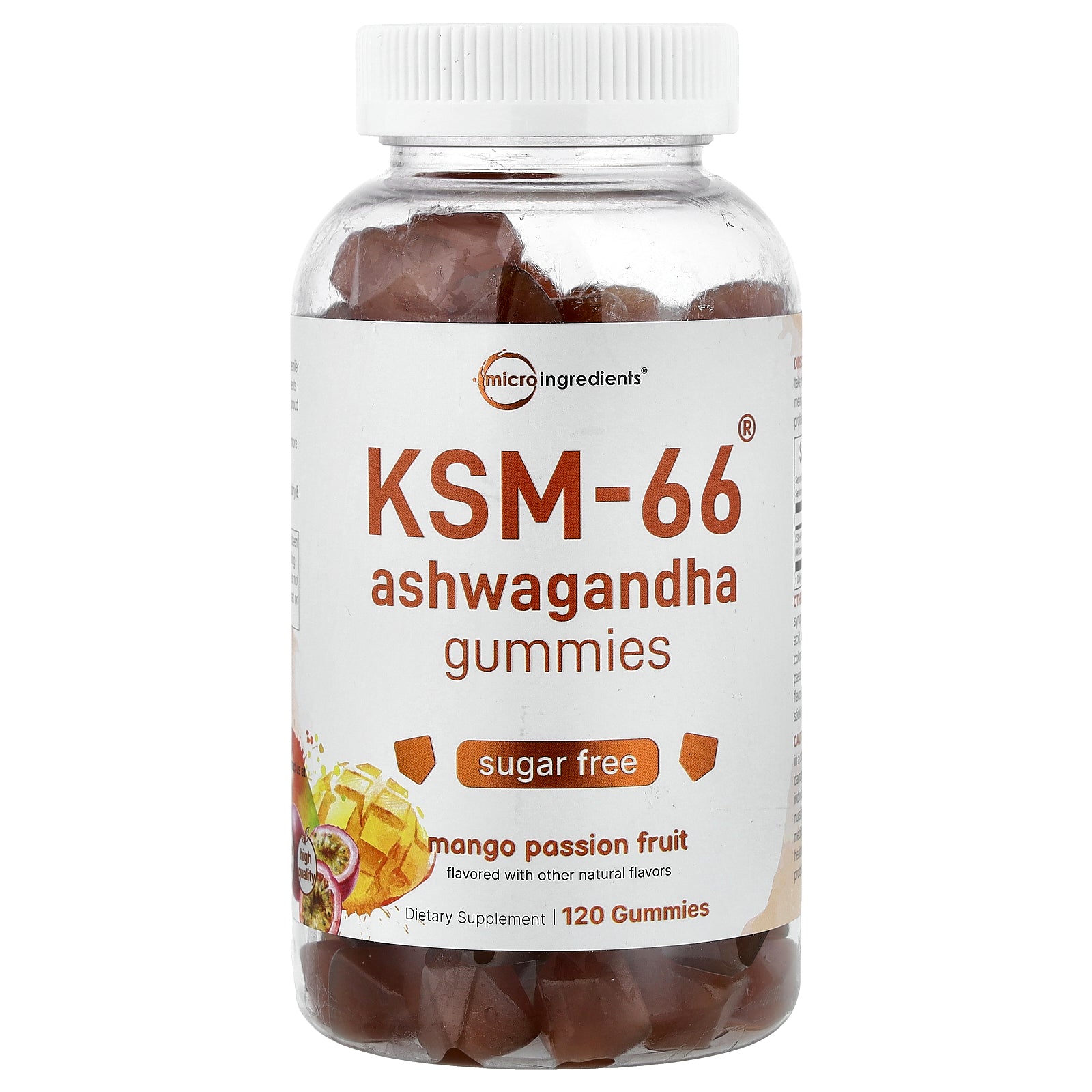 Micro Ingredients, KSM-66® Ashwagandha Gummies, Mango Passion Fruit, 120 Gummies