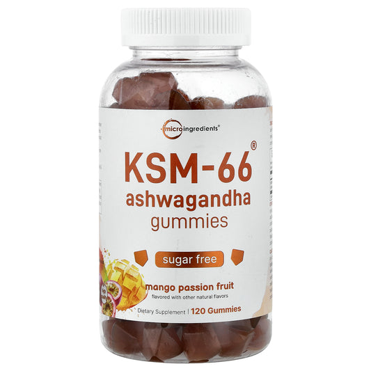 Micro Ingredients, KSM-66® Ashwagandha Gummies, Mango Passion Fruit, 120 Gummies