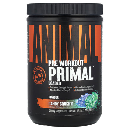 Animal, Pre Workout Primal™ Powder, Candy Crush'd, 1.11 lb (505 g)