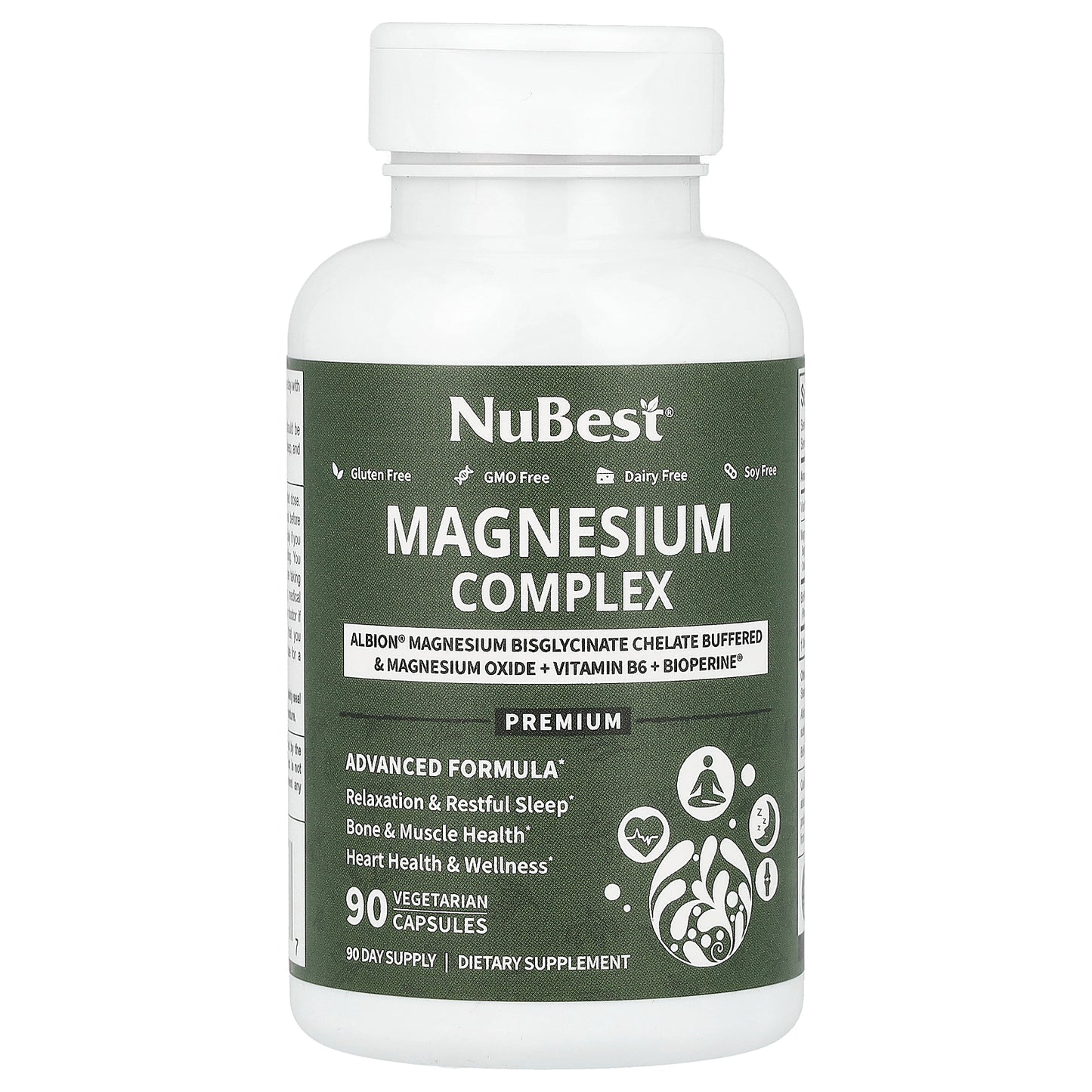 NuBest, Magnesium Complex, 90 Vegetarian Capsules