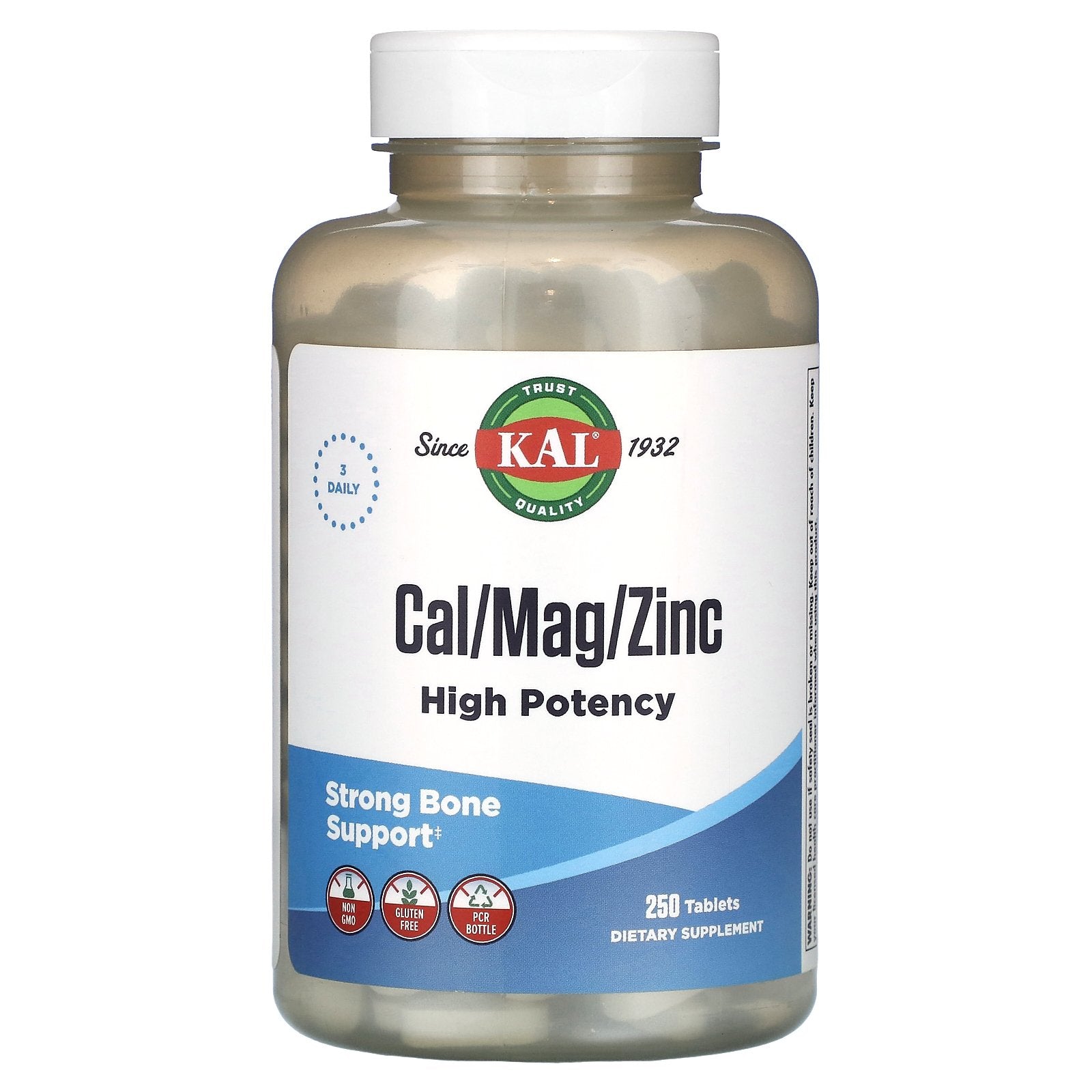 KAL, Cal/Mag/Zinc, High Potency, 250 Tablets