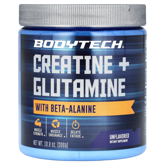 BodyTech, Creatine + Glutamine With Beta-Alanine, Unflavored, 10.8 oz (306 g)