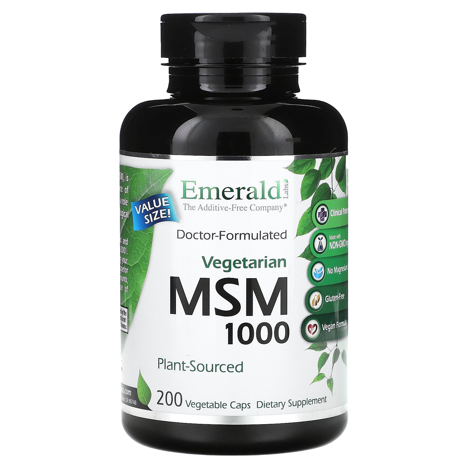 Emerald Laboratories, MSM 1000, 200 Vegetable Caps (1,000 mg per Capsule)