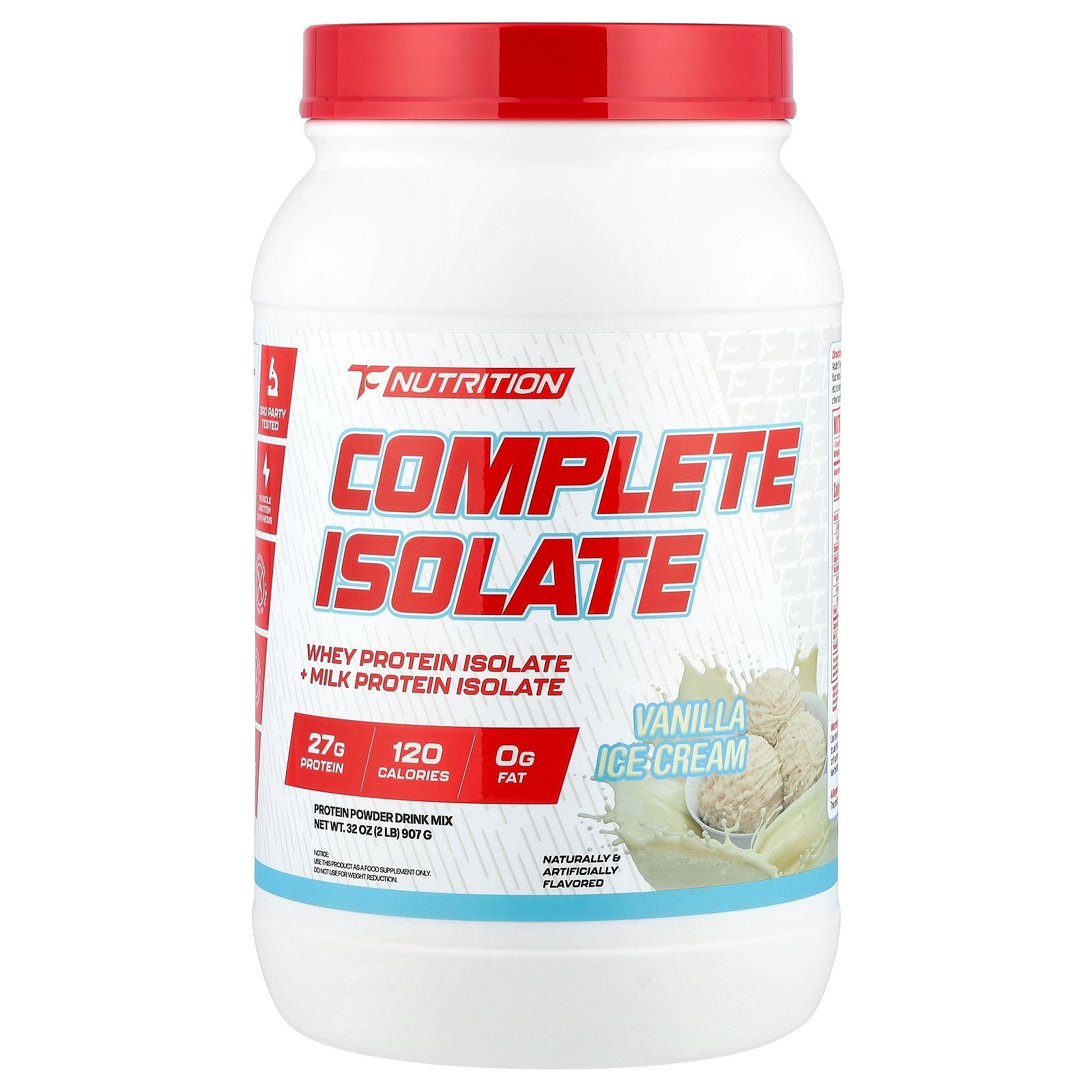 TC Nutrition, Complete Isolate, Vanilla Ice Cream, 2 lb (907 g)