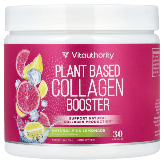 Vitauthority, Plant Based Collagen Booster, Natural Pink Lemonade , 5.72 oz (162 g)