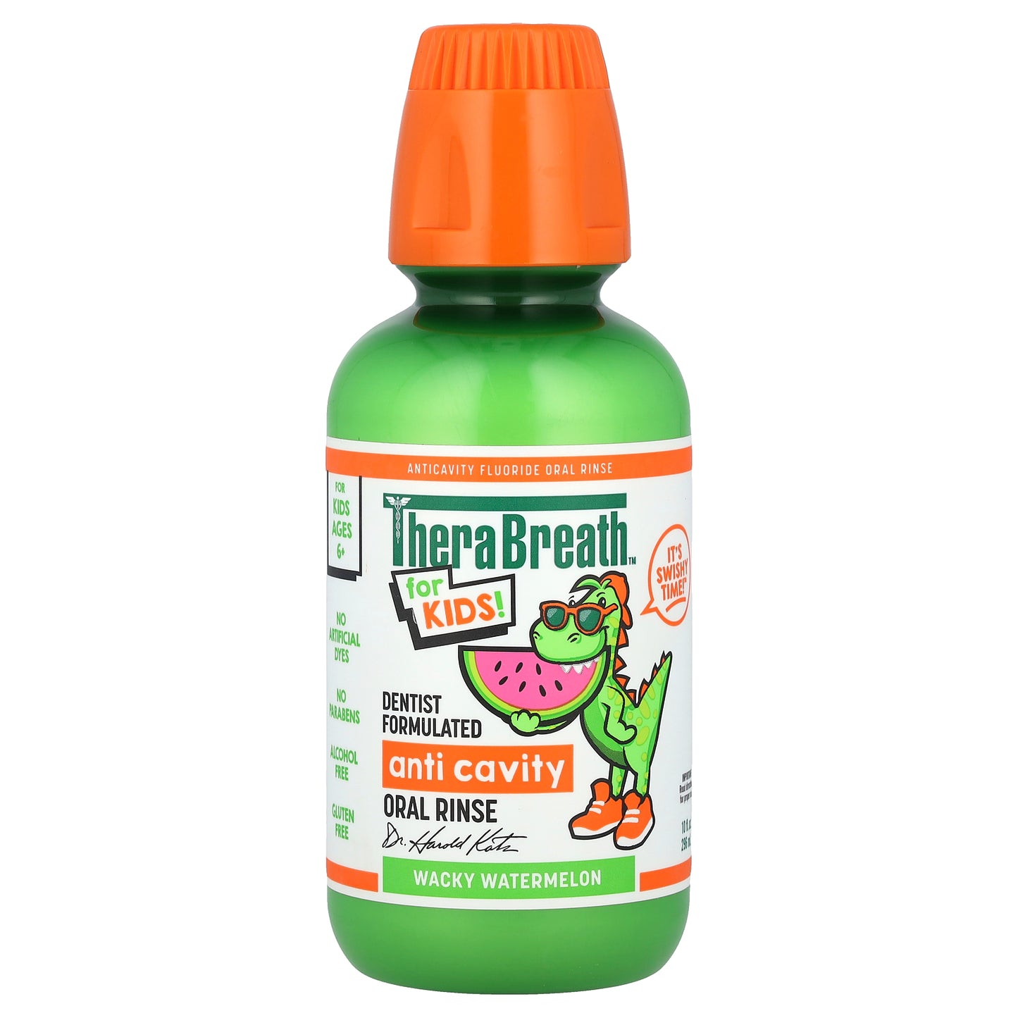 TheraBreath, For Kids! Anti Cavity Oral Rinse,  Ages 6+, Wacky Watermelon, 10 fl oz (296 ml)