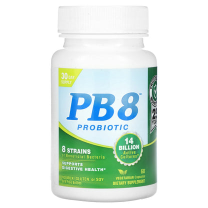 Nutrition Now, PB 8™ Probiotic, 14 Billion, 60 Vegetarian Capsules (7 Billion per Capsule)