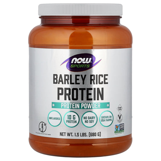 NOW Foods, Sports, Barley Rice Protein Powder, Unflavored, 1.5 lbs (680 g)