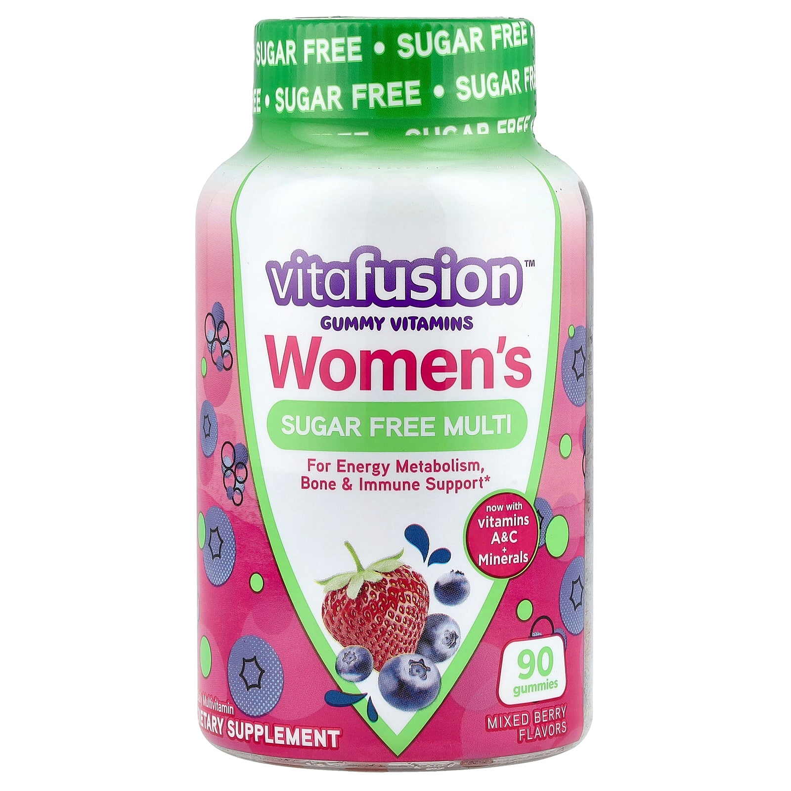 VitaFusion, Women's Sugar Free Multi, Mixed Berry, 90 Gummies