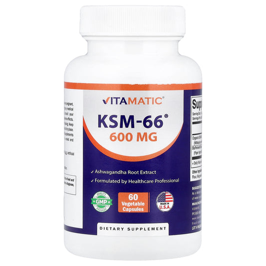 Vitamatic, KSM-66®, 60 Vegetable Capsules