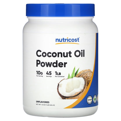 Nutricost, Coconut Oil Powder, Unflavored, 16 oz (454 g)