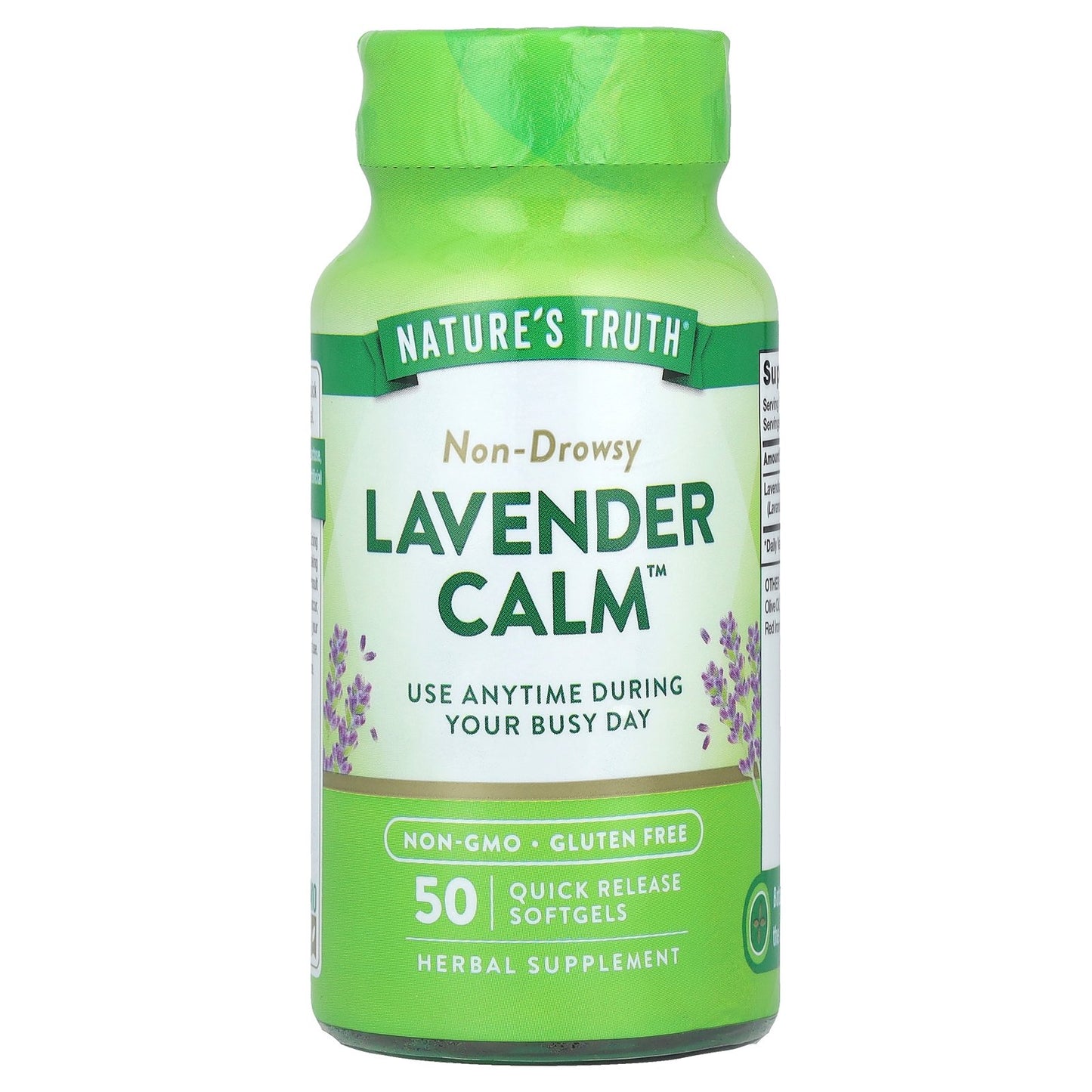 Nature's Truth, Lavender Calm™, 50 Quick Release Softgels (80 mg per Softgel)