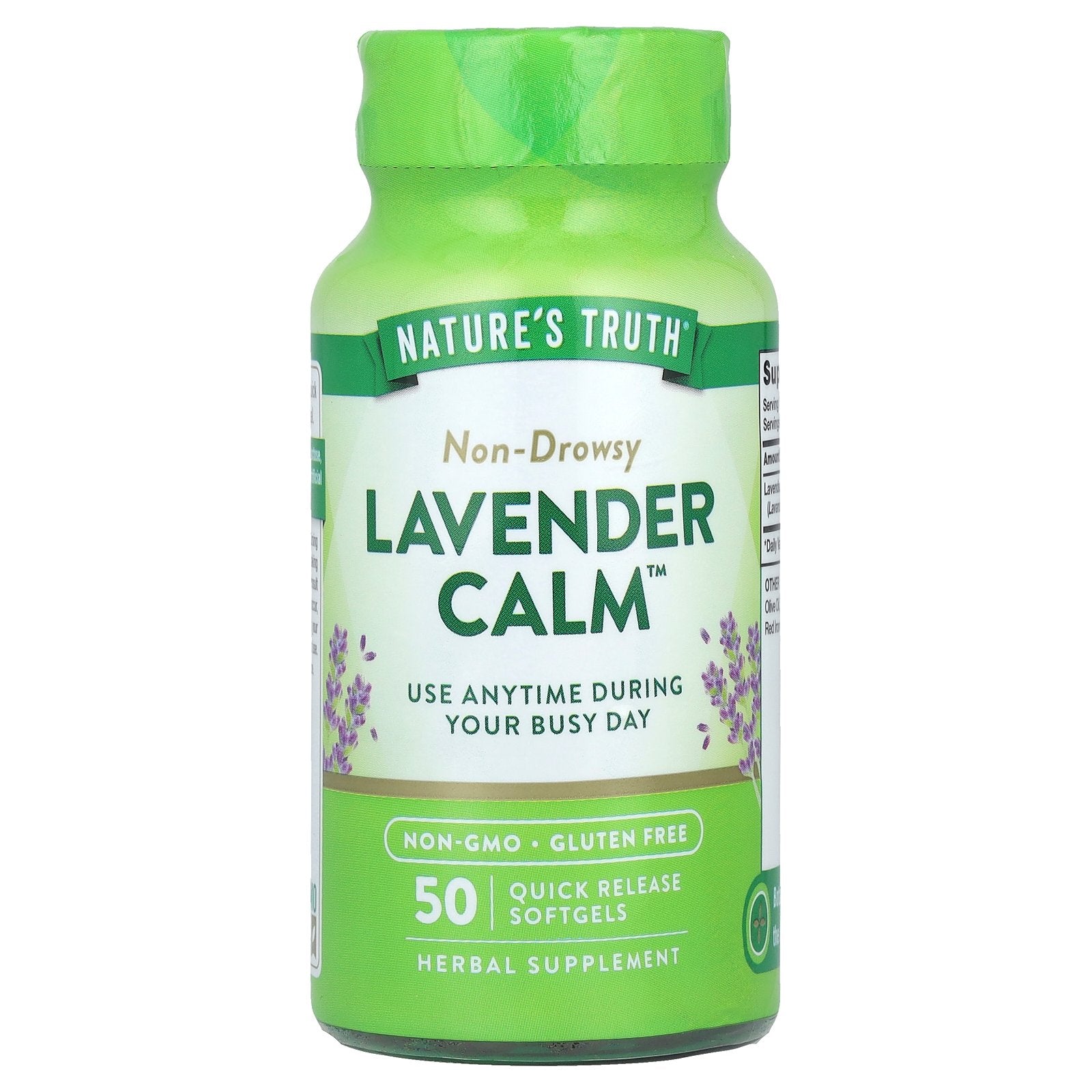 Nature's Truth, Lavender Calm™, 50 Quick Release Softgels (80 mg per Softgel)