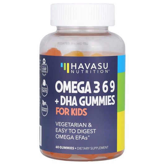 Havasu Nutrition, Omega 3 6 9 + DHA Gummies for Kids , 60 Gummies