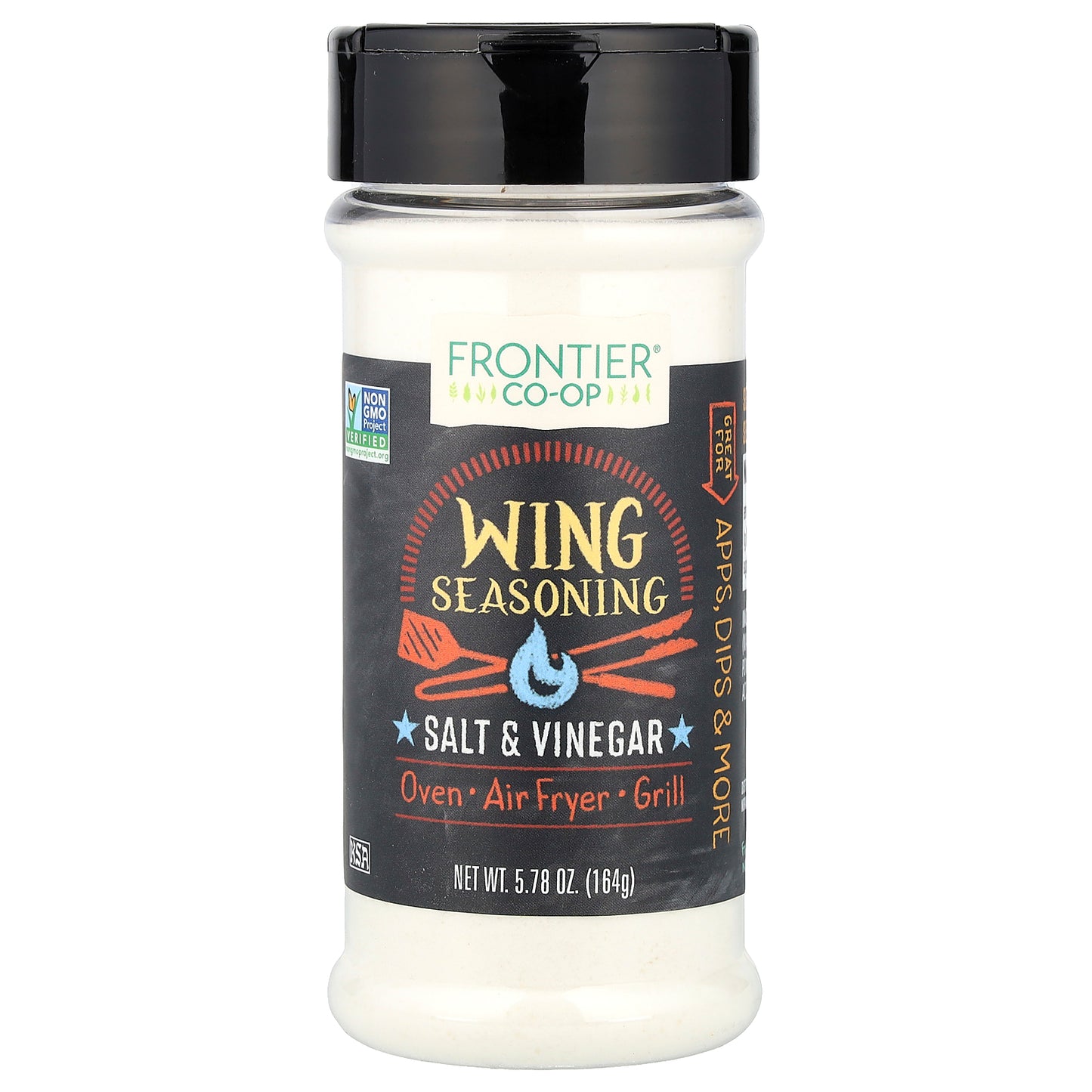 Frontier Co-op, Wing Seasoning, Salt & Vinegar, 5.78 oz (164 g)