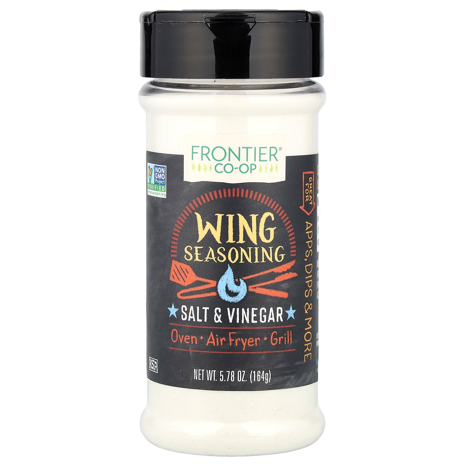 Frontier Co-op, Wing Seasoning, Salt & Vinegar, 5.78 oz (164 g)