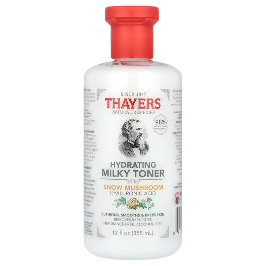 Thayers, Hydrating Milky Toner, Snow Mushroom, Alcohol-Free, Fragrance Free, 12 fl oz (355 ml)