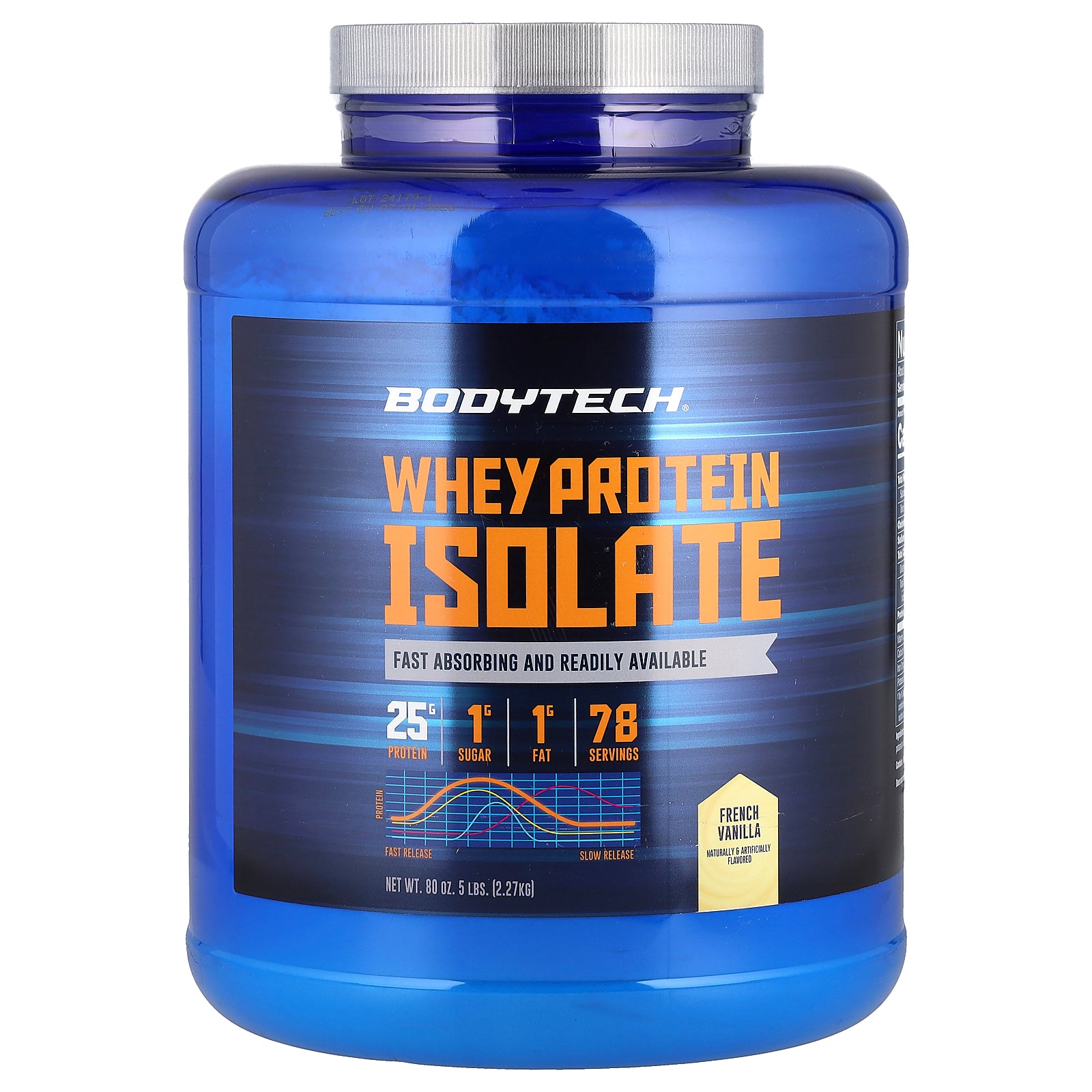 BodyTech, Whey Protein Isolate, French Vanilla, 5 lbs (2.27 kg)