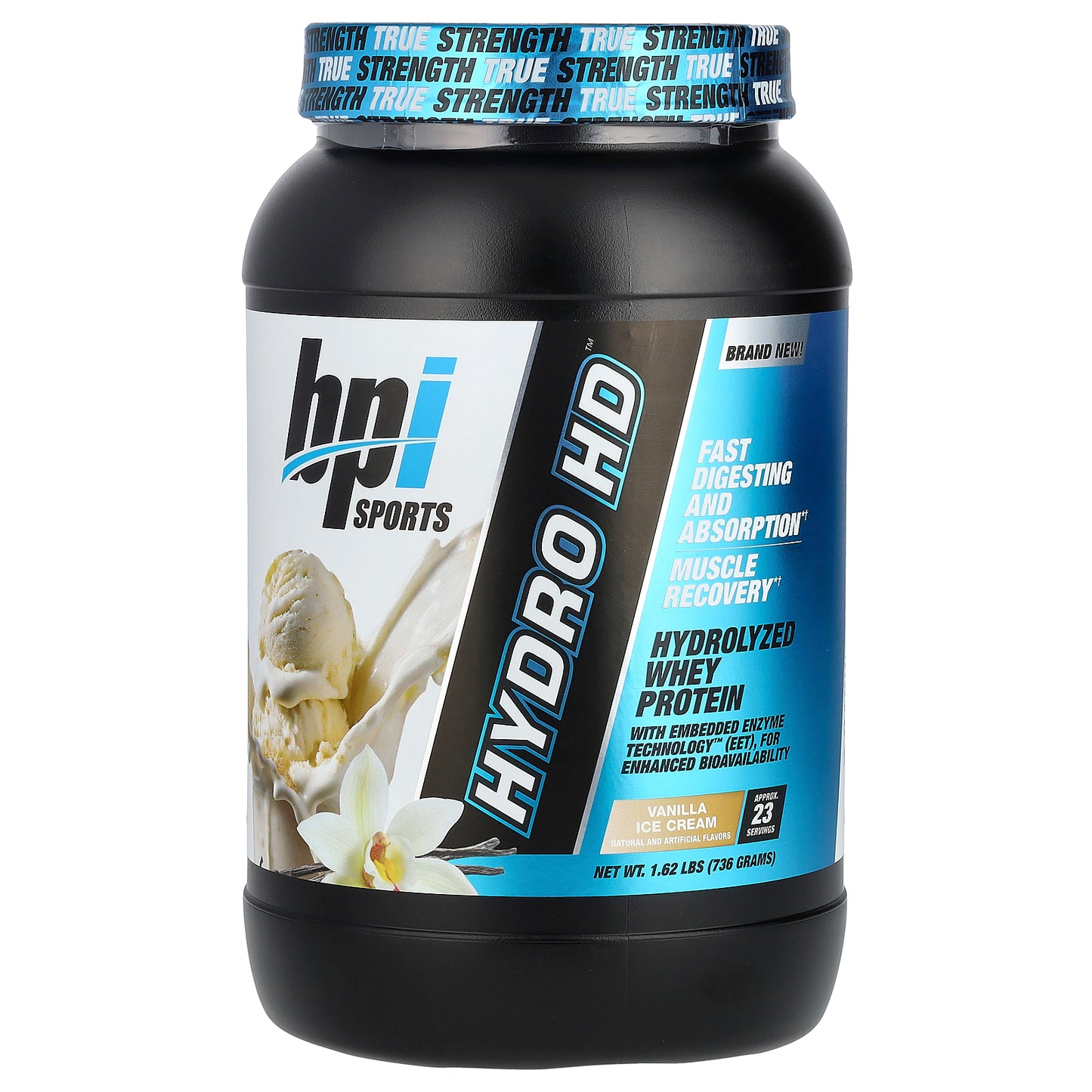 BPI Sports, Hydro HD™, Hydrolyzed Whey Protein, Vanilla Ice Cream, 1.62 lbs (736 g)