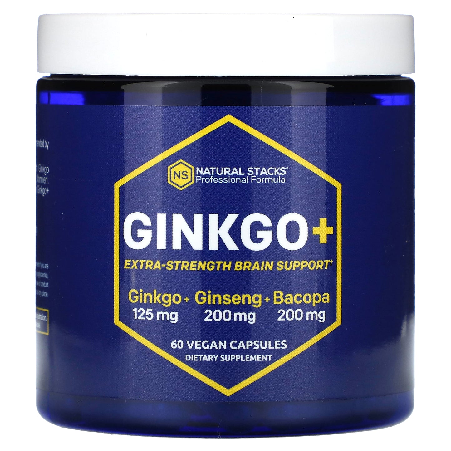 Natural Stacks, Ginkgo+ Brain Support, 60 Vegan Capsules